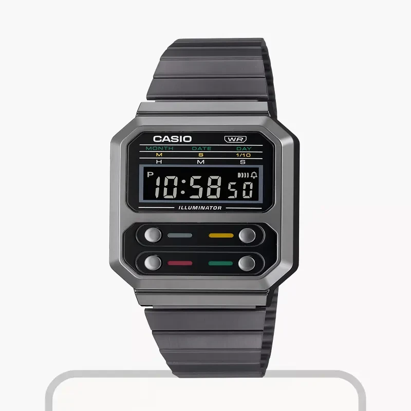 Casio Vintage Dark Grey Digital Dial Watch | A100WEGG-1A